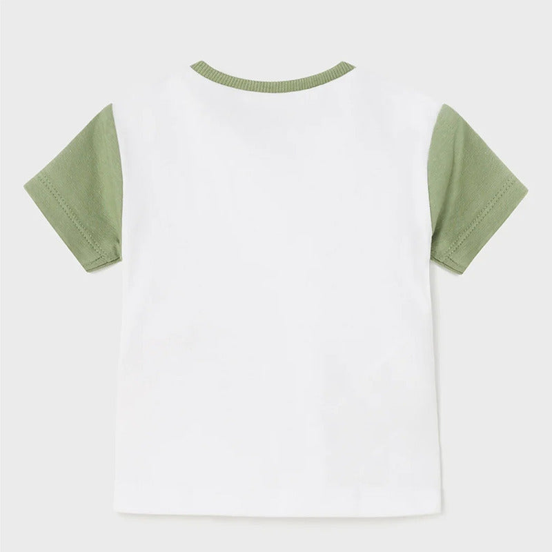 Playera Comoda Para Bebé Mod.1002 Marca Mayoral® Multicolor León 6-9 Meses Lisa