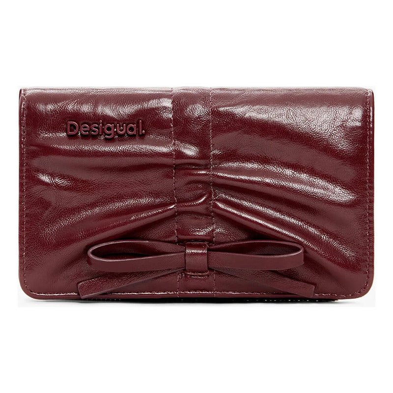 Cartera Con Fruncido Para Mujer Mod.26sayp Desigual® Vino Liso