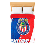 Cobertor Edredón De Borrega Matrimonial Providencia® Futbol Guadalajara  1 Kg Multicolor
