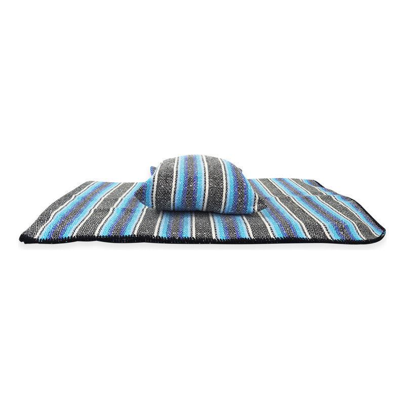Frazada De Viaje Artesanal Con Almohada Set De Descanso
