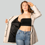 Chamarra Rompevientos Para Mujer Dw86-ny8595l Greenlander® Beige Xg Lisa