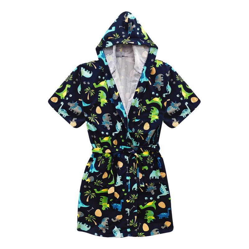 Bata De Baño Microfibra Estampada Diseños Animados