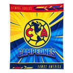 Frazada Ligera Super Suave Matrimonial Futbol Providencia® Equipo 500 G Campeones America