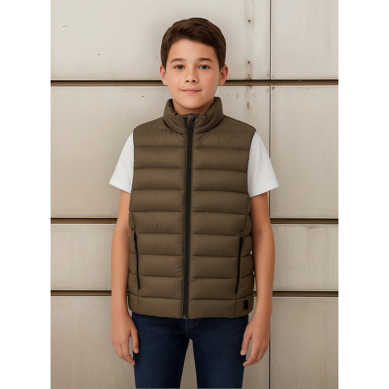 Chaleco Casual Para Niño Mod.7396 Marca Mayoral® Marrón Claro 18