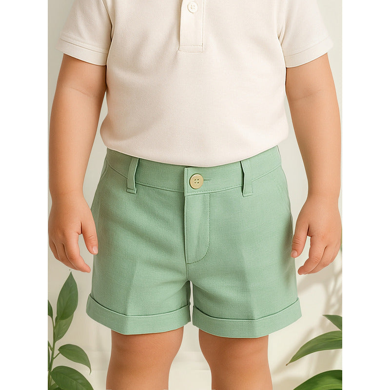 Bermuda Lino Para Bebe Mod.1237 Eucalipto Marca Mayoral®