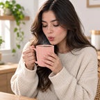 Taza De Cerámica Acanalada 370ml Estilo Nórdico Salmón 1744-98 Acanalada