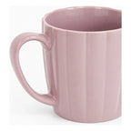 Taza De Cerámica Acanalada 370ml Estilo Nórdico Violeta 1744-98 Acanalada