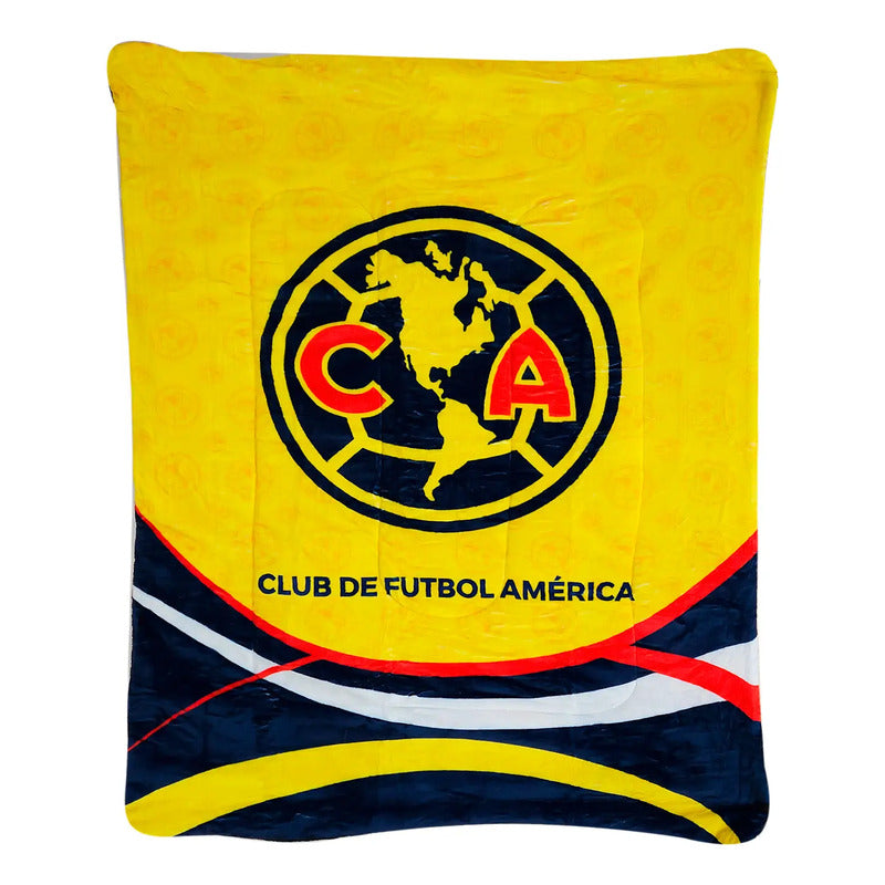 Cobertor Borrega Individual Futbol 1.50x2.00m Providencia® América 1 Kg Multicolor