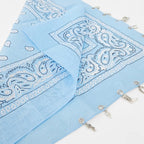 Paliacate Tradicional Multiusos Accesorio Unisex 55x55cm Celeste Geométrico Unitalla