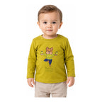 Playera Casual Para Bebé Mod.2015 Marca Mayoral® Aguacate Perrito 18 Meses Lisa