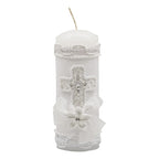 Set Para Bautizo Vela+concha+toalla+caja De Madera