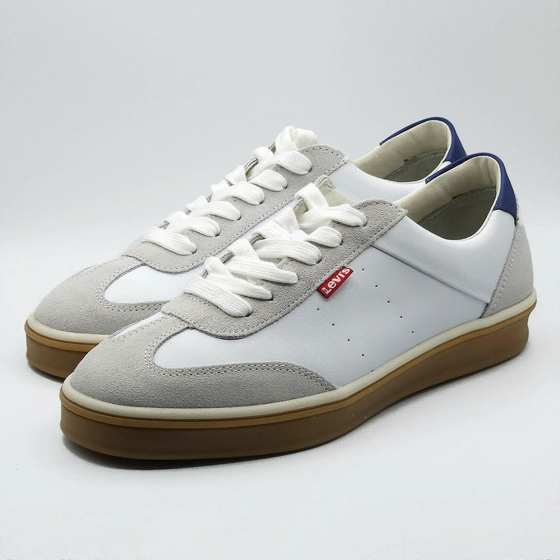 Tenis Pavel Casual Para Hombre Mod.l2126591 Marca Levís® Blanco Lisa 7,5 Mx