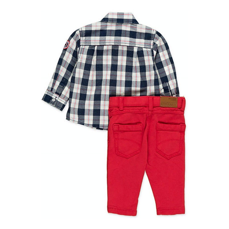 Conjunto Para Bebé Pantalón+camisa Mod.827-8023ac Losan®