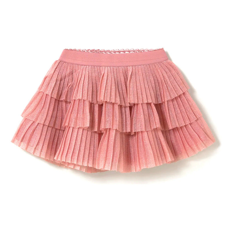 Falda Tul Plisado Para Bebé Mod.1901 Marca Mayoral® Rosa Brillos 9 Meses
