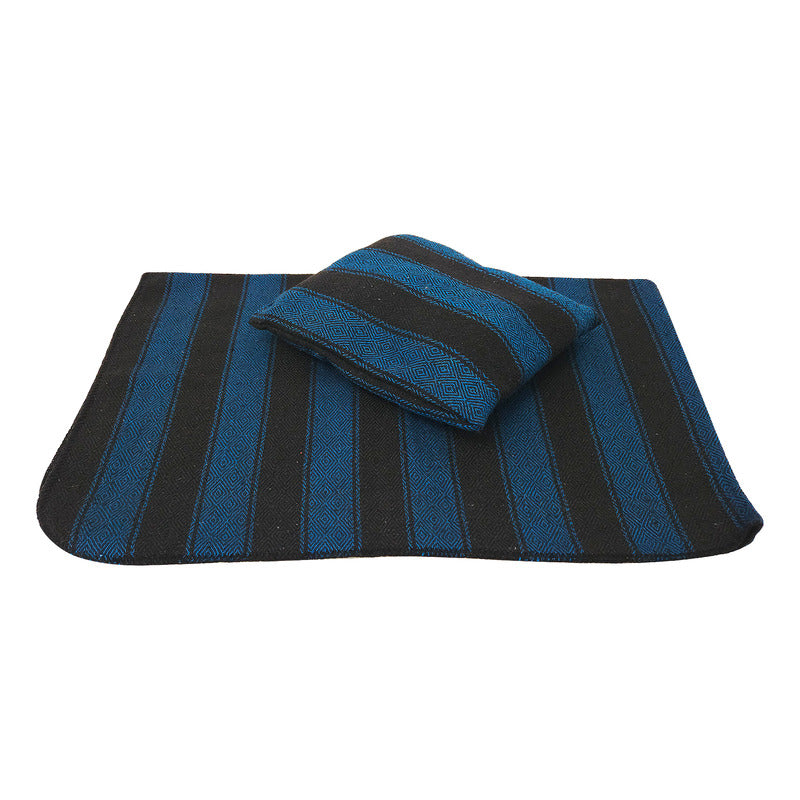 Frazada De Viaje Artesanal Con Almohada Set De Descanso