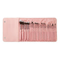 Set De Brochas 24pz Con Estuche Para Viaje True Makeup® Rosa
