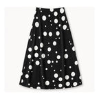 Falda Midi Para Mujer Mod. 4138pd Marca Exotica® Negro Lunares G
