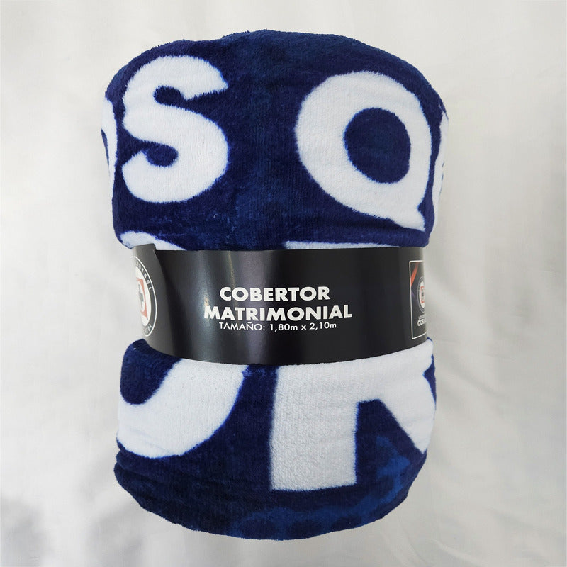 Frazada Ligera Super Suave Matrimonial Futbol Providencia® Equipo 500 G Cruz Azul