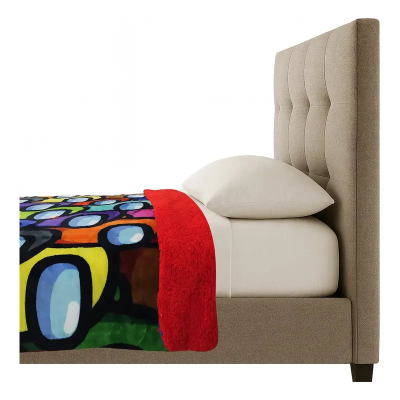 Cobertor Borrega Matrimonial 1.80x2.2m Infantil Providencia® Color Multicolor Diseño De La Tela Among Us 2 Kg
