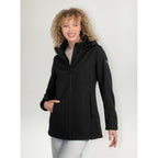 Chamarra Para Mujer Mod.dw89-pol7888 Marca Greenlander® Negro 1xg Lisa