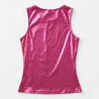 Blusa Efecto Metálico Brillante Mod.194-23 London Fashion® Fuscia Metalico Ch