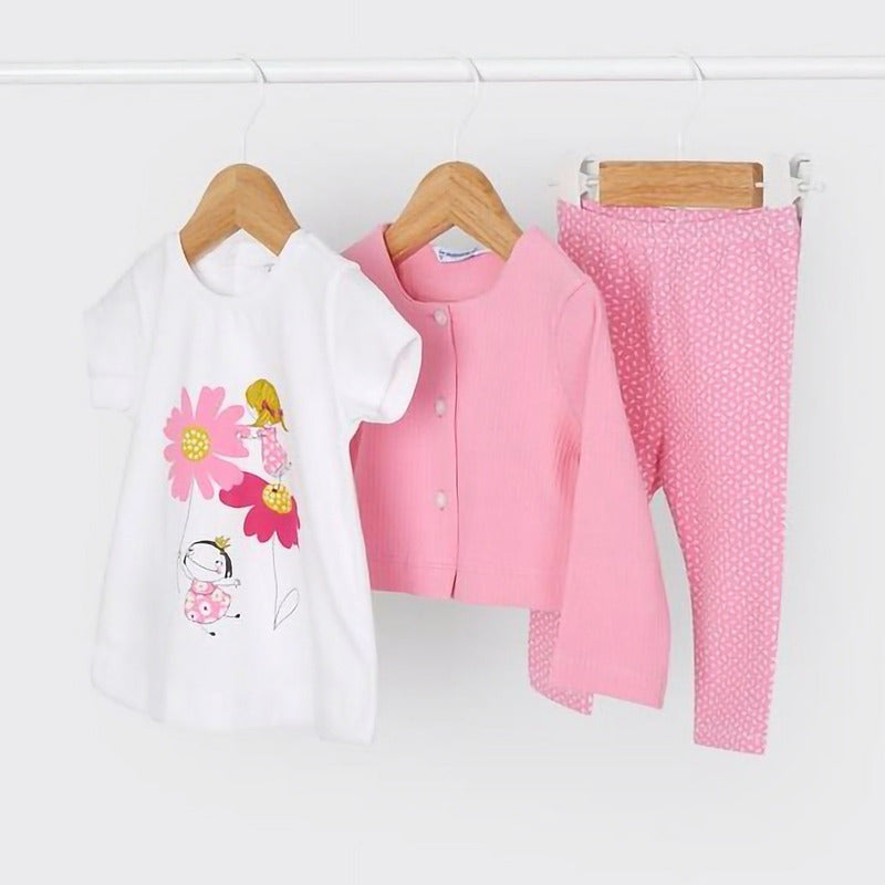 Conjunto Para Bebé Sueter+blusa+pantalon Mod.1729 Mayoral® Camelia 6 Meses