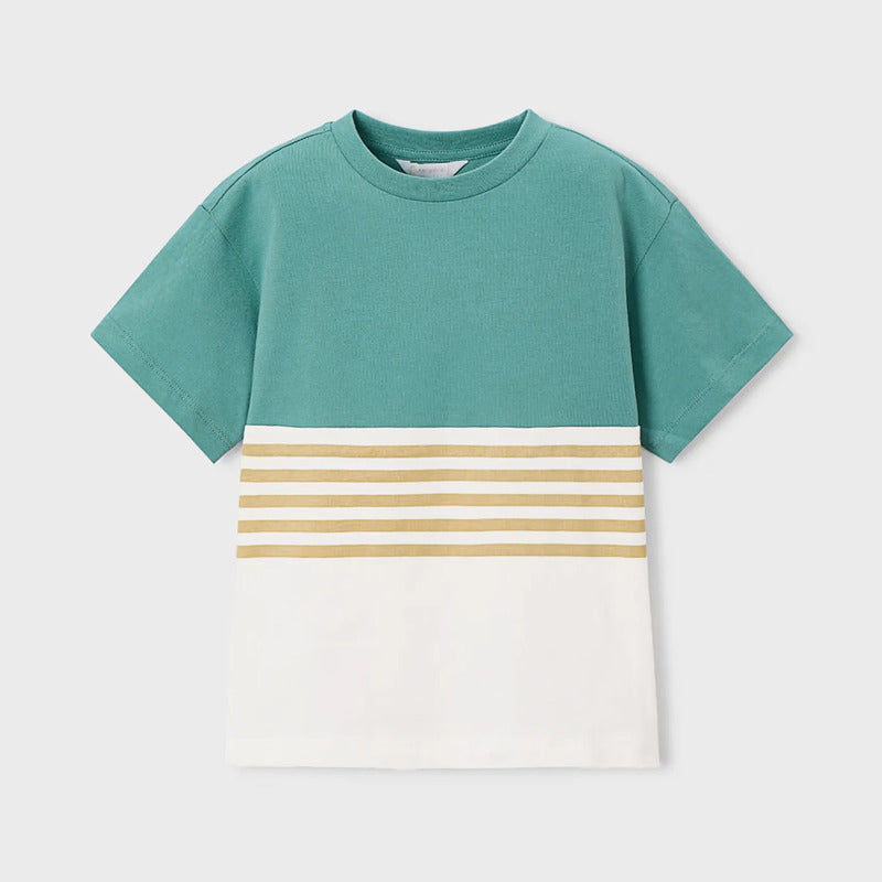 Conjunto Para Niño Short Y Playera Mod.3601 Marca Mayoral® Alga Lisa 8 Años