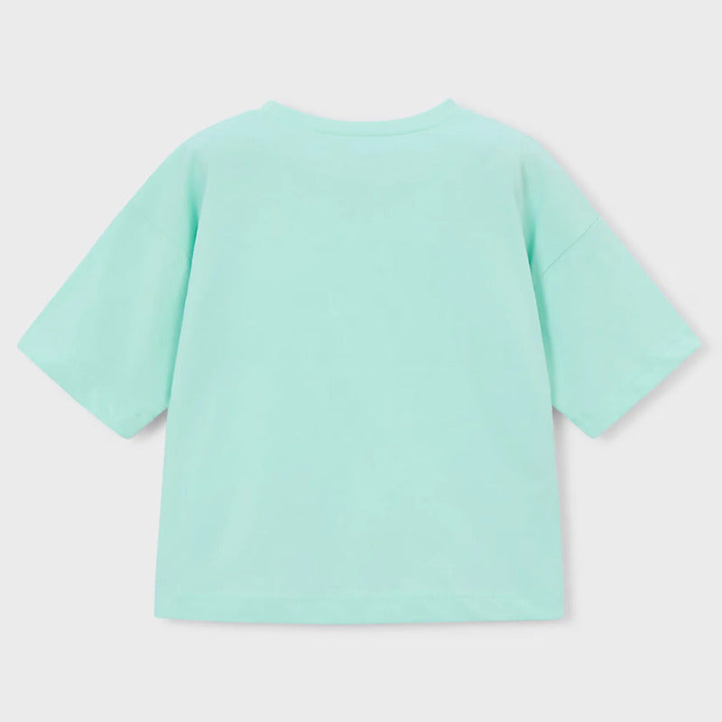 Blusa Casual Holgada Para Niña Mod.3016 Marca Mayoral® Anis Lisa 3 Años