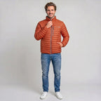 Chamarra Capitonada Para Hombre Cw90-pol8387  Greenlander® Naranja Eg Capitonado