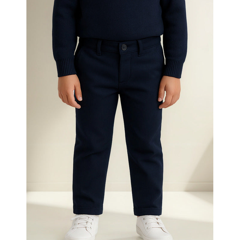 Pantalón Casual Para Niño Mod.512 Marca Mayoral® Azul Oscuro Liso 5