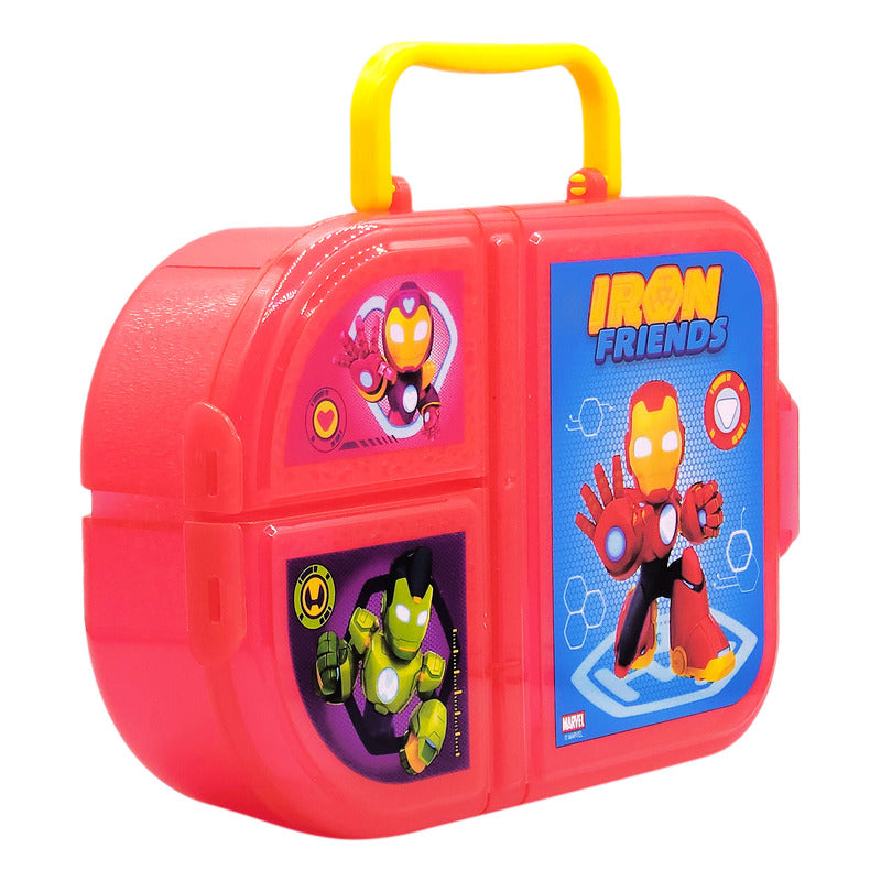 Lonchera Escolar Infantil 3 Divisiones Diseños Animados