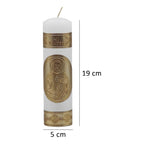 Set Para Bautizo Vela+concha+toalla+caja De Madera
