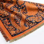Chalina Chal Elegante Suave Para Mujer 130x130cm Naranja Naranja Geométrico Unitalla