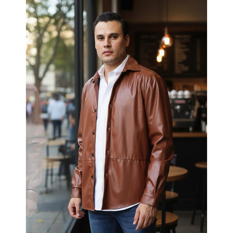 Camisa Camisola De Hombre Vinipiel Mod.b35323 Marca Bobois®