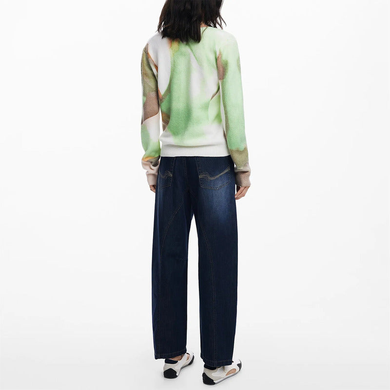 Suéter Suave Cómodo Para Mujer Mod. 25wwjf13/4146 Desigual® Multicolor Geométrico S