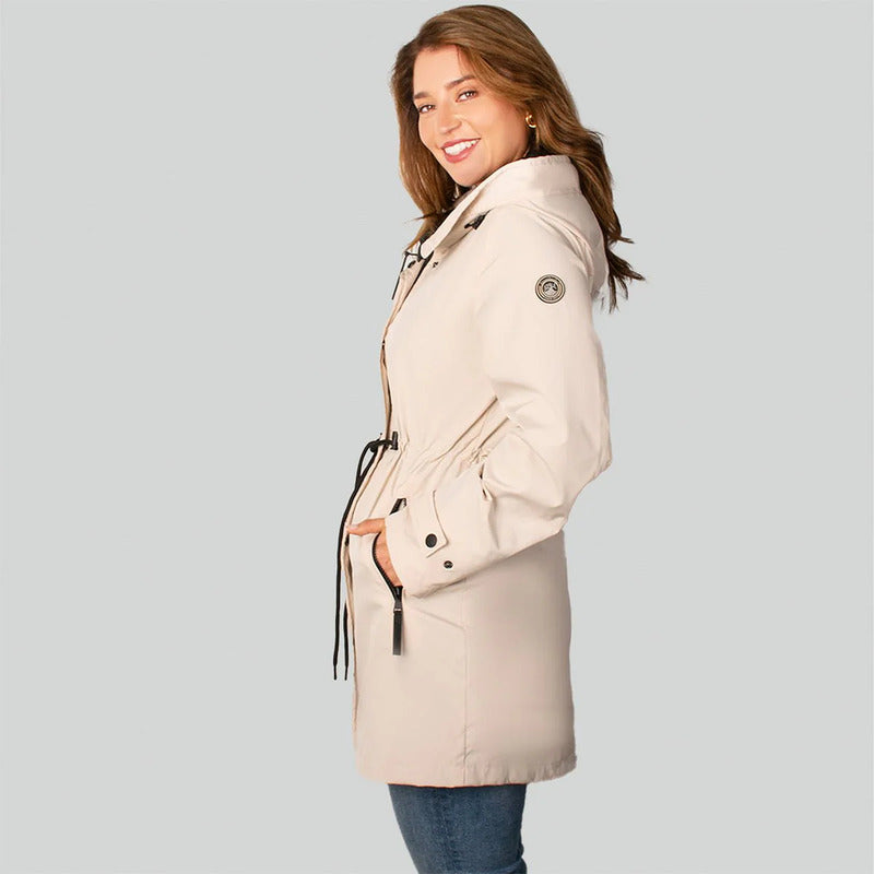 Chamarra Rompevientos Para Mujer Dw86-ny8595l Greenlander® Beige Xg Lisa
