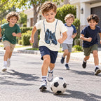 Playera Casual Ligera Para Niño Mod.3075 Marca Mayoral® Nata Futbol 7 Años Lisa