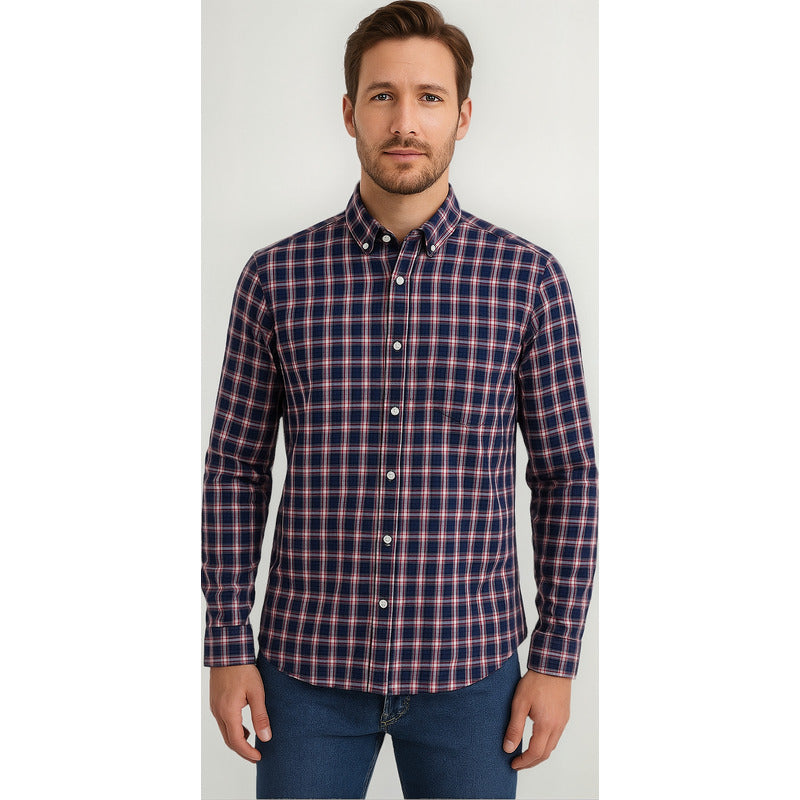 Camisa Casual De Hombre Mod.221-3336al Marca Losan®