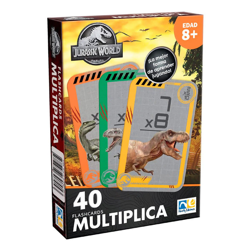 Flashcards Multiplica Jurassic World 40pz Marca Novelty®