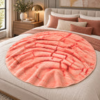 Frazada Divertida Circular Suave Marca Providencia® Rosa Concha Fresa