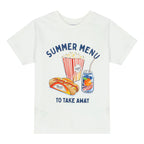 Playera Casual Estampada Para Niño Mod3012 Marca Mayoral® Blanco Summer Menu 5 Lisa