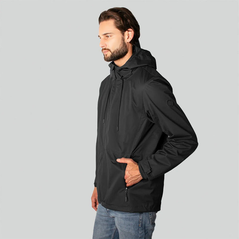 Chamarra + Sudadera Para Hombre Cw86-pol8722 Greenlander® Negro G Lisa