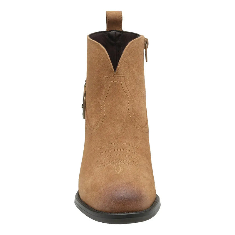 Botín Tipo Vaquera 5cm Para Mujer L1126164 Marca Levi's® Miel Liso 23,5 Mx