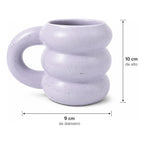 Taza Tarro De Porcelana En Forma De Donas 450ml Top Choice® Lila Donas