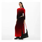 Bolso Mediano Con Relieves Mod. 26saxp54/2000 Desigual® Negro Relieves Níquel Rojo