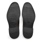 Zapato Derby Semivestir Para Hombre Mod. 400102 Marca Flexi® Marrón Oscuro Lisa 26 Mx
