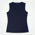 Blusa Básica Suave Sin Mangas Para Mujer Apx-0214 Aspik® Azul Oscuro Lisa G
