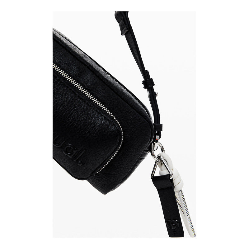 Bolsa Crossbody Multibolsillo Mod.24waxp33/2000 Desigual® Negro Lisa Níquel