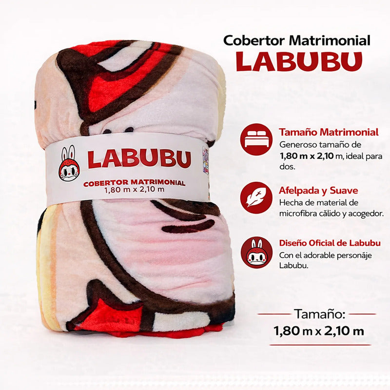 Cobertor Ligero Super Suave Matrimonial Diseños Providencia® Labubú Calaverita 850 G Multicolor