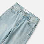 Pantalón Recto Holgado Jeans Para Mujer Dxd0626 Marca Doux® Mezclilla Lisa 0